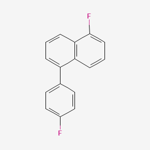 molecular formula C16H10F2 B11867521 1-Fluoro-5-(4-fluorophenyl)naphthalene 