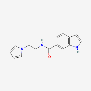 molecular formula C15H15N3O B1186754 N-[2-(1H-pyrrol-1-yl)ethyl]-1H-indole-6-carboxamide 