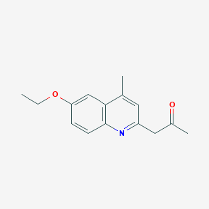 molecular formula C15H17NO2 B11867562 1-(6-Ethoxy-4-methylquinolin-2-yl)propan-2-one 