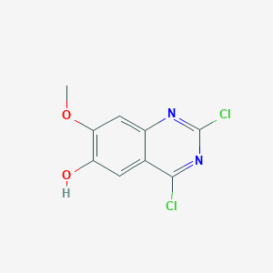 molecular formula C9H6Cl2N2O2 B11867571 2,4-Dichloro-7-methoxyquinazolin-6-ol 