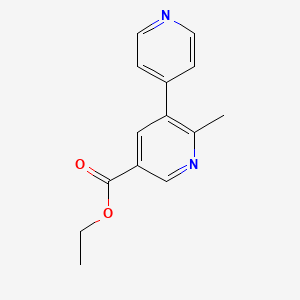 molecular formula C14H14N2O2 B11867581 Ethyl 2-methyl-[3,4'-bipyridine]-5-carboxylate 