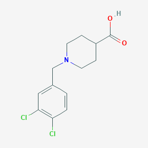 molecular formula C13H15Cl2NO2 B118676 1-(3,4-Dichlorobenzyl)piperidine-4-carboxylic acid CAS No. 147959-16-8