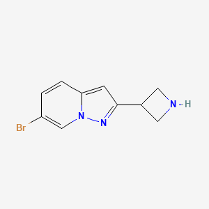 molecular formula C10H10BrN3 B11867631 2-(Azetidin-3-yl)-6-bromopyrazolo[1,5-a]pyridine 
