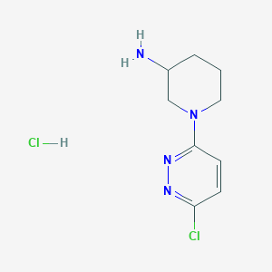 molecular formula C9H14Cl2N4 B11867646 1-(6-Chloro-pyridazin-3-yl)-piperidin-3-ylamine hydrochloride CAS No. 1185310-99-9