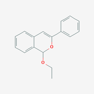 molecular formula C17H16O2 B11867668 1-Ethoxy-3-phenyl-1H-2-benzopyran CAS No. 127233-59-4