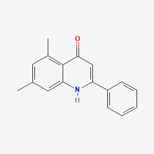 molecular formula C17H15NO B11867692 5,7-Dimethyl-2-phenylquinolin-4-ol CAS No. 1070879-75-2