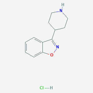 molecular formula C12H15ClN2O B118677 3-(4-Piperidinyl)-1,2-benzisoxazole Hydrochloride CAS No. 84163-22-4