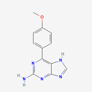 molecular formula C12H11N5O B11867716 6-(4-methoxyphenyl)-7H-purin-2-amine CAS No. 918536-94-4