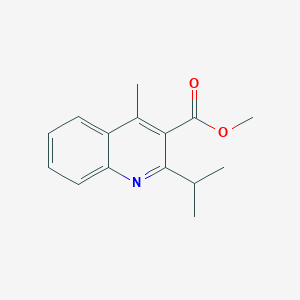 molecular formula C15H17NO2 B11867758 Methyl 2-isopropyl-4-methylquinoline-3-carboxylate 