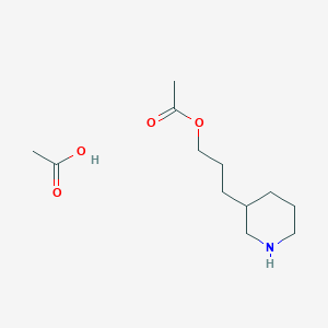 molecular formula C12H23NO4 B11867762 3-(3-Piperidyl)propyl Acetate Acetate CAS No. 1427475-20-4