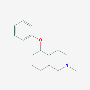 molecular formula C16H21NO B11867776 Isoquinoline, 1,2,3,4,5,6,7,8-octahydro-2-methyl-5-phenoxy- CAS No. 828277-25-4