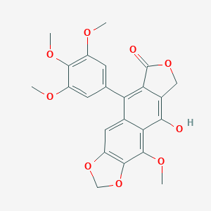 molecular formula C23H20O9 B118678 5-Methoxydehydropodophyllotoxin CAS No. 151703-06-9