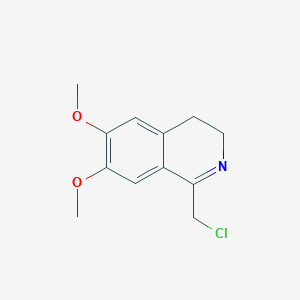 molecular formula C12H14ClNO2 B11867815 1-(Chloromethyl)-6,7-dimethoxy-3,4-dihydroisoquinoline CAS No. 91494-65-4