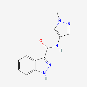 molecular formula C12H11N5O B11867833 N-(1-methyl-1H-pyrazol-4-yl)-1H-indazole-3-carboxamide 