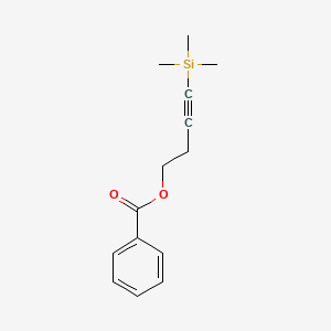 molecular formula C14H18O2Si B11867844 4-(Trimethylsilyl)but-3-yn-1-yl benzoate 