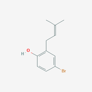 molecular formula C11H13BrO B118679 4-Bromo-2-(3-methyl-2-butenyl)phenol CAS No. 151071-00-0