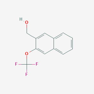 molecular formula C12H9F3O2 B11867903 2-(Trifluoromethoxy)naphthalene-3-methanol 