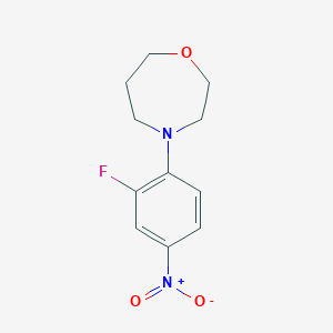 molecular formula C11H13FN2O3 B11867941 4-(2-Fluoro-4-nitrophenyl)-1,4-oxazepane CAS No. 918137-42-5