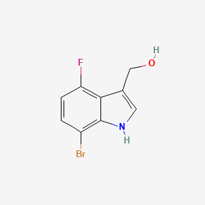 molecular formula C9H7BrFNO B11867979 (7-Bromo-4-fluoro-1H-indol-3-yl)methanol 