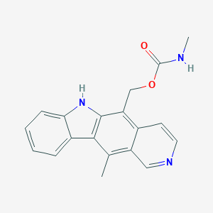 molecular formula C19H19N3O3 B011868 5-(Hydroxymethyl)-11-methyl-6H-pyrido(4,3-b)carbazole N-methylcarbamate CAS No. 108320-79-2