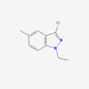 molecular formula C10H11BrN2 B11868013 3-Bromo-1-ethyl-5-methyl-1H-indazole 