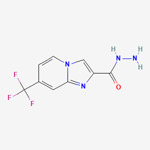 molecular formula C9H7F3N4O B11868060 7-(Trifluoromethyl)imidazo[1,2-a]pyridine-2-carbohydrazide 