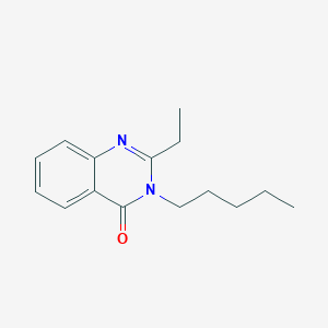molecular formula C15H20N2O B11868068 4-Quinazolone, 2-ethyl-3-pentyl CAS No. 122229-01-0
