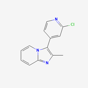 molecular formula C13H10ClN3 B11868072 3-(2-Chloropyridin-4-yl)-2-methylimidazo[1,2-a]pyridine 