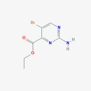 molecular formula C7H8BrN3O2 B11868085 Ethyl 2-amino-5-bromopyrimidine-4-carboxylate CAS No. 1260788-14-4