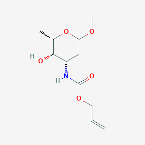 molecular formula C11H19NO5 B11868115 Allyl ((2S,3S,4S)-3-hydroxy-6-methoxy-2-methyltetrahydro-2H-pyran-4-yl)carbamate 
