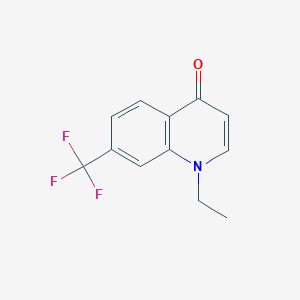 molecular formula C12H10F3NO B11868118 1-Ethyl-7-(trifluoromethyl)quinolin-4(1H)-one 