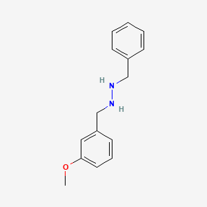 molecular formula C15H18N2O B11868157 1-Benzyl-2-(3-methoxybenzyl)hydrazine 