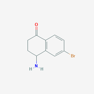 molecular formula C10H10BrNO B11868198 4-amino-6-bromo-3,4-dihydronaphthalen-1(2H)-one 