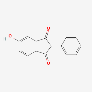 molecular formula C15H10O3 B11868203 5-Hydroxy-2-phenyl-1H-indene-1,3(2H)-dione CAS No. 40117-49-5