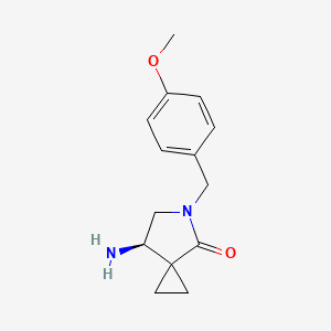 molecular formula C14H18N2O2 B11868230 (R)-7-Amino-5-(4-methoxybenzyl)-5-azaspiro[2.4]heptan-4-one 