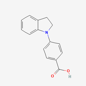 molecular formula C15H13NO2 B11868236 4-(Indolin-1-yl)benzoic acid 