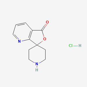 molecular formula C11H13ClN2O2 B11868262 5H-Spiro[furo[3,4-b]pyridine-7,4'-piperidin]-5-one hydrochloride 