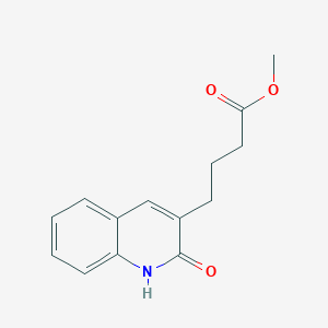molecular formula C14H15NO3 B11868271 Methyl 4-(2-oxo-1,2-dihydroquinolin-3-yl)butanoate CAS No. 647836-42-8