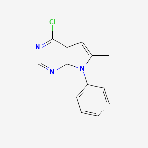 molecular formula C13H10ClN3 B11868304 4-Chloro-6-methyl-7-phenyl-7H-pyrrolo[2,3-d]pyrimidine 