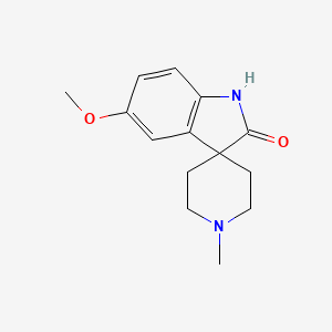 molecular formula C14H18N2O2 B11868356 5-Methoxy-1'-methylspiro[indoline-3,4'-piperidin]-2-one 