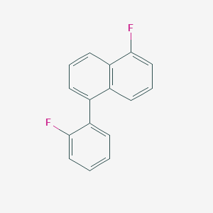molecular formula C16H10F2 B11868391 1-Fluoro-5-(2-fluorophenyl)naphthalene 