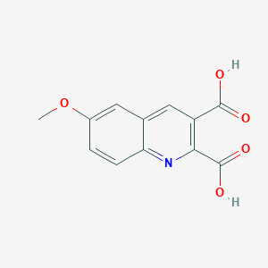 molecular formula C12H9NO5 B11868422 6-Methoxyquinoline-2,3-dicarboxylic acid CAS No. 92513-52-5