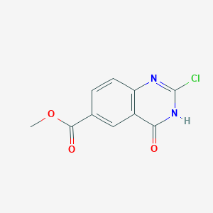 molecular formula C10H7ClN2O3 B11868455 Methyl 2-chloro-4-oxo-3,4-dihydroquinazoline-6-carboxylate 