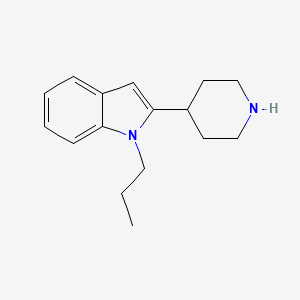 molecular formula C16H22N2 B11868460 2-(Piperidin-4-yl)-1-propyl-1H-indole 