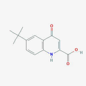 molecular formula C14H15NO3 B11868466 6-(tert-Butyl)-4-oxo-1,4-dihydroquinoline-2-carboxylic acid 