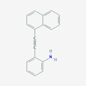 molecular formula C18H13N B11868498 2-(Naphthalen-1-ylethynyl)aniline 