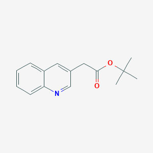 molecular formula C15H17NO2 B11868554 Tert-butyl 2-(quinolin-3-YL)acetate CAS No. 847458-92-8