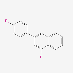 molecular formula C16H10F2 B11868577 1-Fluoro-3-(4-fluorophenyl)naphthalene 