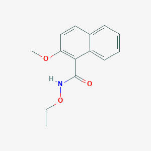molecular formula C14H15NO3 B11868585 N-Ethoxy-2-methoxynaphthalene-1-carboxamide CAS No. 52288-34-3