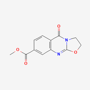 molecular formula C12H10N2O4 B11868590 Methyl 5-oxo-3,5-dihydro-2H-oxazolo[2,3-b]quinazoline-8-carboxylate CAS No. 1039454-98-2